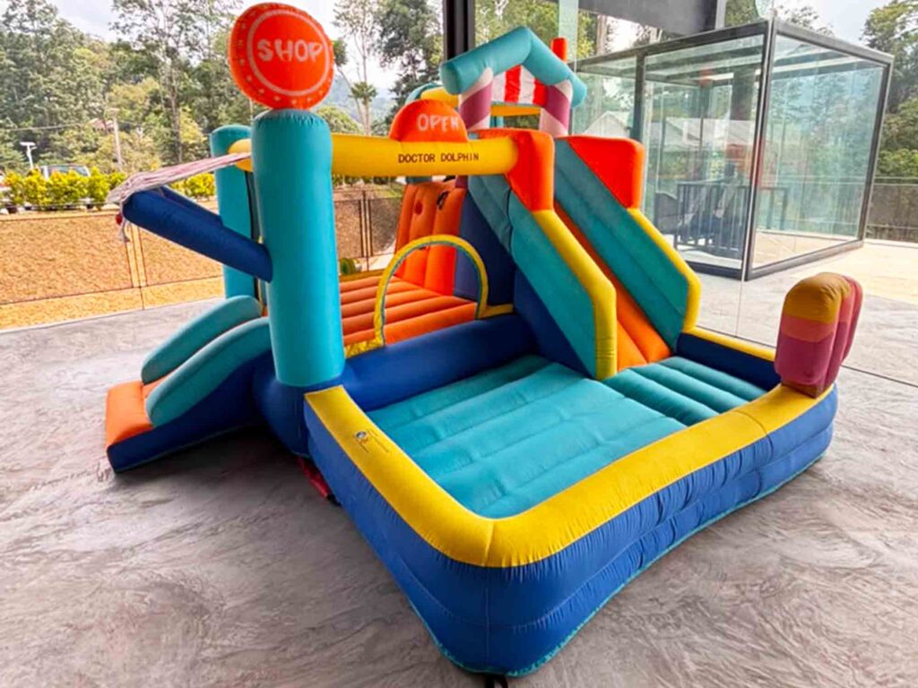 Blue Inflatable Bouncy Castle – Canopy Rental Expert 01